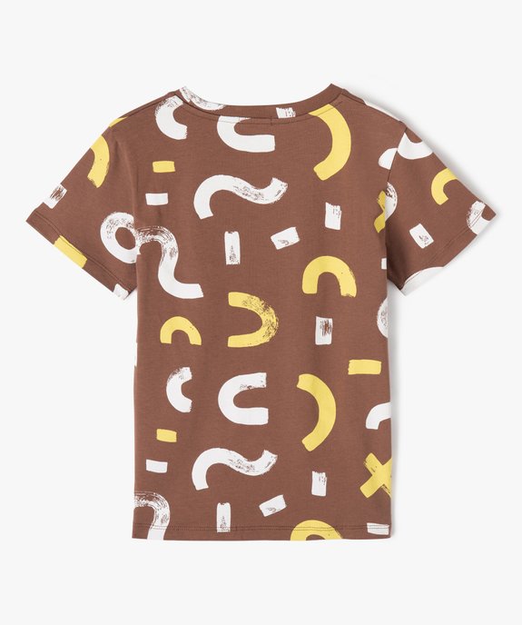 Tee-shirt manches courtes à motifs graphiques garçon vue3 - GEMO (ENFANT) - GEMO