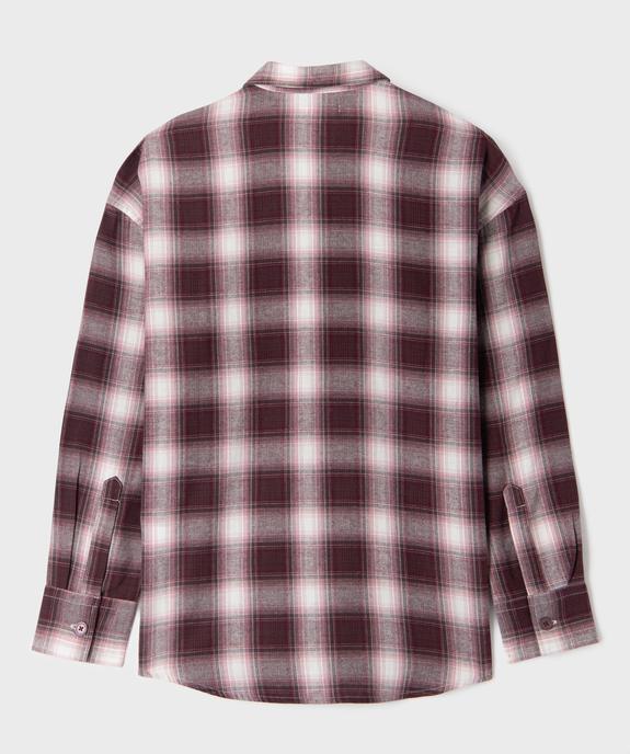 Chemise à carreaux en flanelle de coton fille vue4 - GEMO (JUNIOR) - GEMO