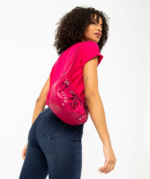Sac besace compact souple look rock femme vue5 - GEMO (ACCESS) - GEMO