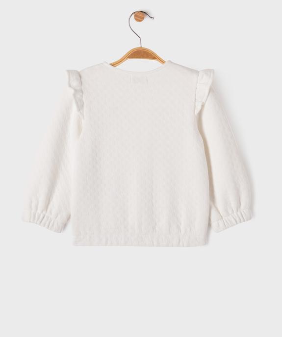 Sweat zippé avec volants sur les épaules bébé fille vue6 - GEMO(BEBE DEBT) - GEMO