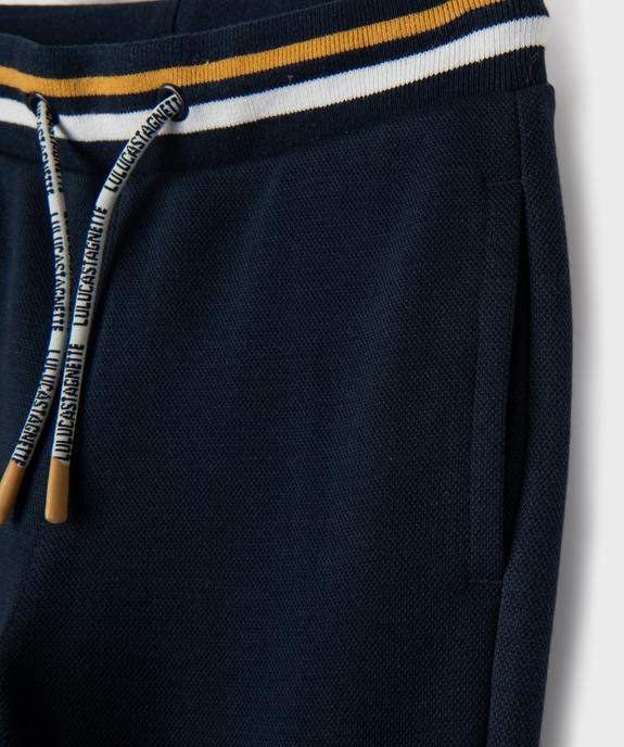 Pantalon de jogging en maille piquée extensible garçon - LuluCastagnette vue2 - LULUCASTAGNETTE - GEMO