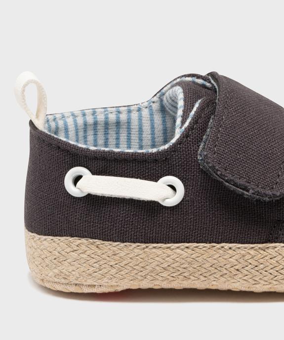 Chaussons de naissance en toile look chaussures bateau bébé vue6 - LITTLE LOVE GEMO FOR GOOD - GEMO