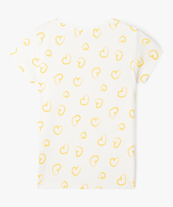 Tee-shirt à manches ultra courtes imprimé fille vue3 - GEMO (ENFANT) - GEMO