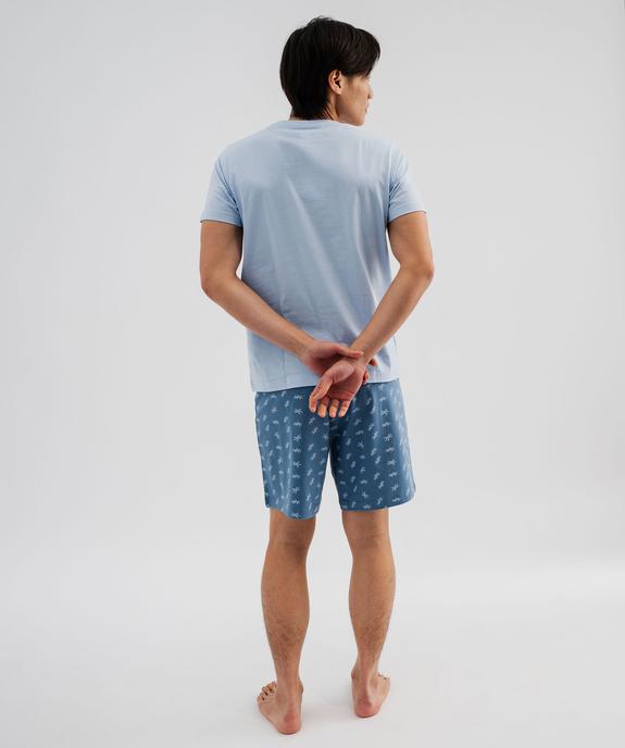 Pyjashort imprimé et brodé homme vue3 - GEMO 4G HOMME - GEMO