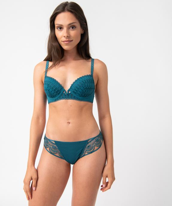 Soutien-gorge corbeille à armatures et dentelle vue3 - GEMO(HOMWR FEM) - GEMO