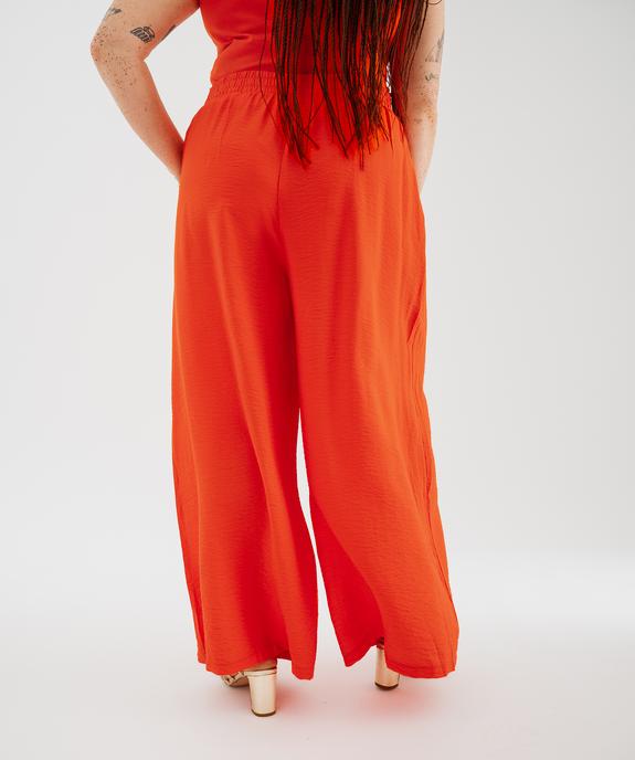 Pantalon large en viscose texturée femme grande taille vue3 - GEMO 4G GT - GEMO