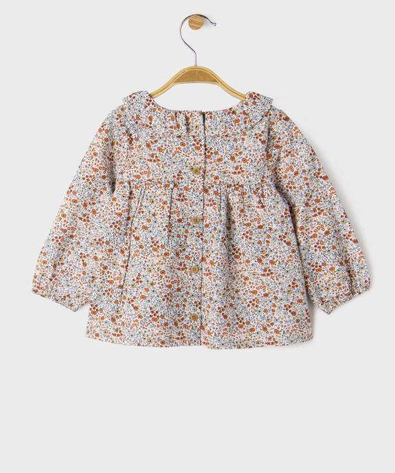 Blouse manches longues à motifs fleuris bébé fille - LuluCastagnette vue3 - LULUCASTAGNETTE - GEMO
