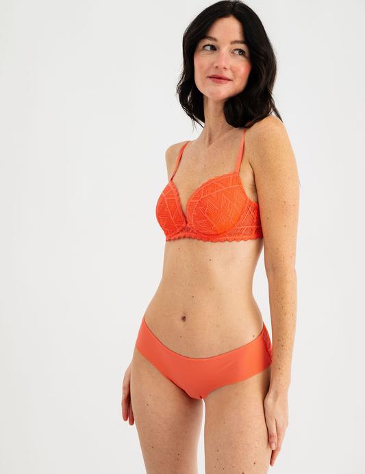 Shorty en microfibre et dentelle femme vue3 - GEMO(HOMWR FEM) - GEMO