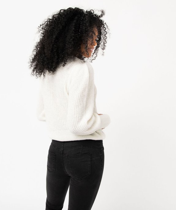 Pull torsadé à col fantaisie femme vue3 - GEMO(FEMME PAP) - GEMO