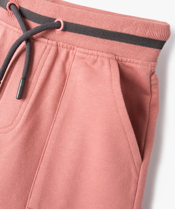 Bermuda en maille avec ceinture bicolore garçon vue2 - GEMO 4G GARCON - GEMO