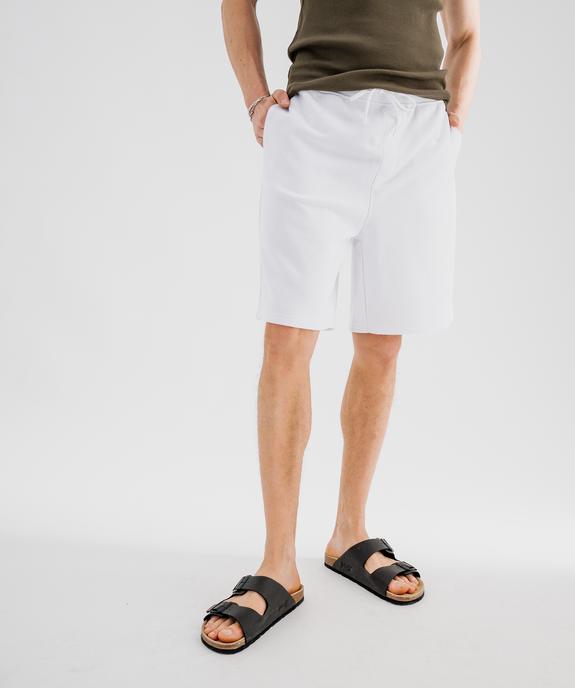 Bermuda en maille French Terry avec taille ajustable homme vue1 - GEMO 4G HOMME - GEMO