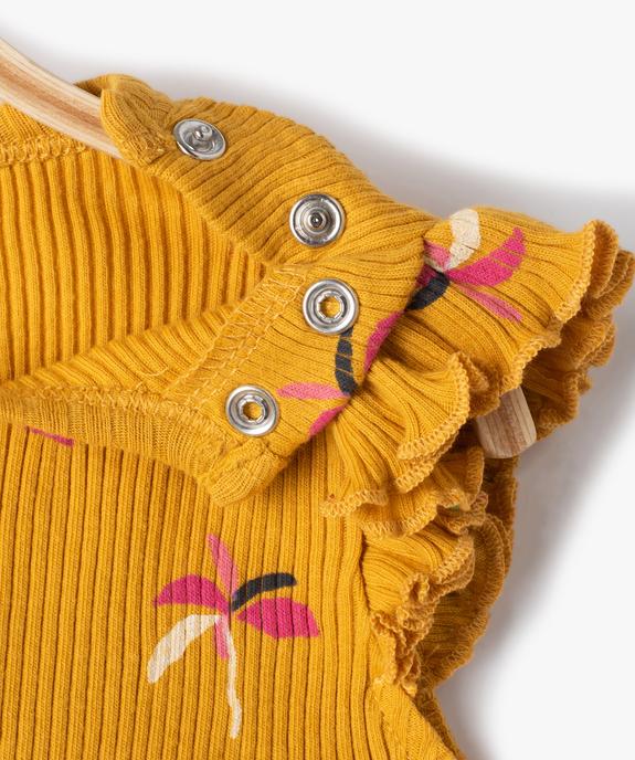 Pyjama bébé fille 2 pièces en maille côtelée vue2 - GEMO(BB COUCHE) - GEMO