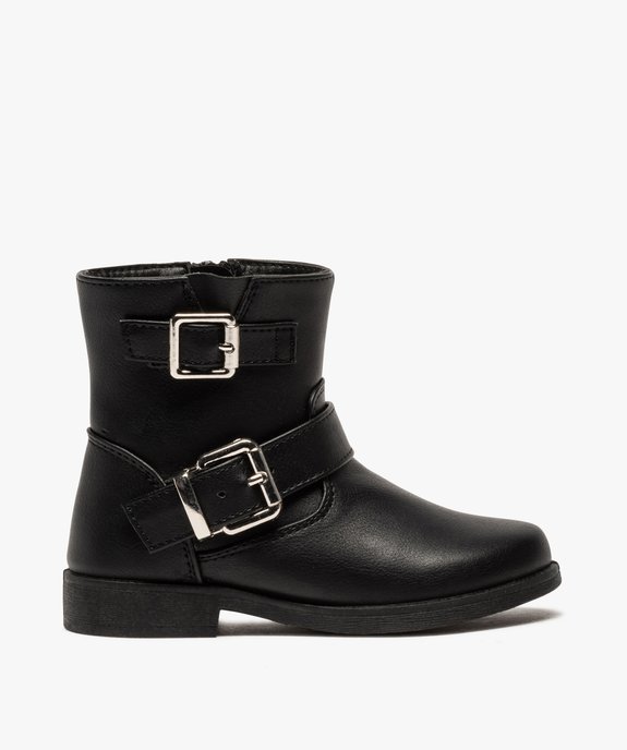 Boots fille unis avec boucles décoratives fermeture zippée vue1 - GEMO (ENFANT) - GEMO