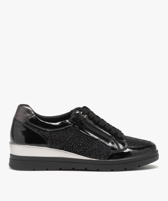 Derbies confort femme vernies à semelle épaisse  vue1 - GEMO (CONFORT) - GEMO