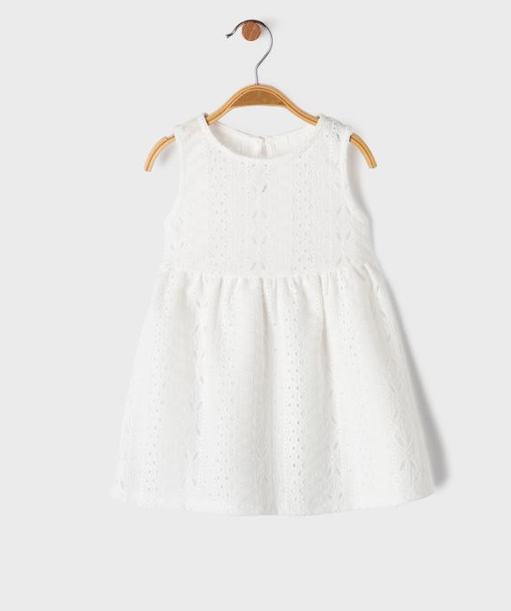 Robe sans manches en maille ajourée bébé fille vue1 - GEMO(BEBE DEBT) - GEMO