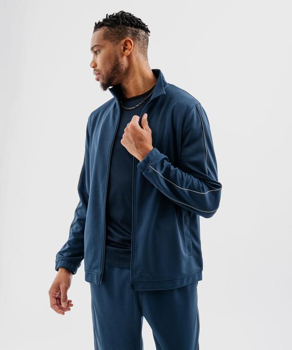Sweat de sport zippé avec liserés réfléchissants homme vue1 - GEMO 4G HOMME - GEMO