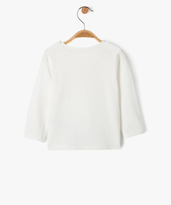 Tee-shirt à manches longues à message bébé fille vue3 - PREMIER PRIX BY GEMO - GEMO