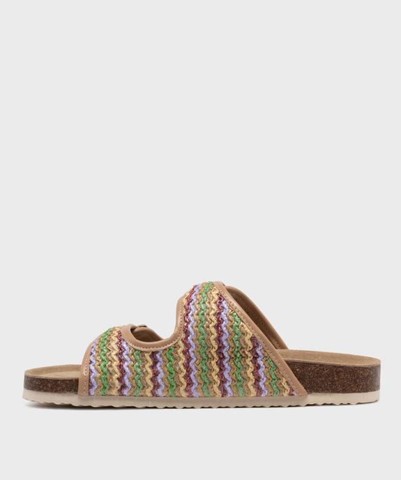 Sandales 2 brides effet raphia femme - Valentina Baldano vue3 - VALENTINA BALDA - GEMO