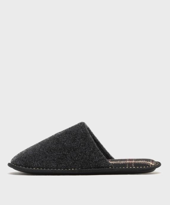 Chaussons mules en velours à doublure textile homme vue3 - GEMO(HOMWR HOM) - GEMO