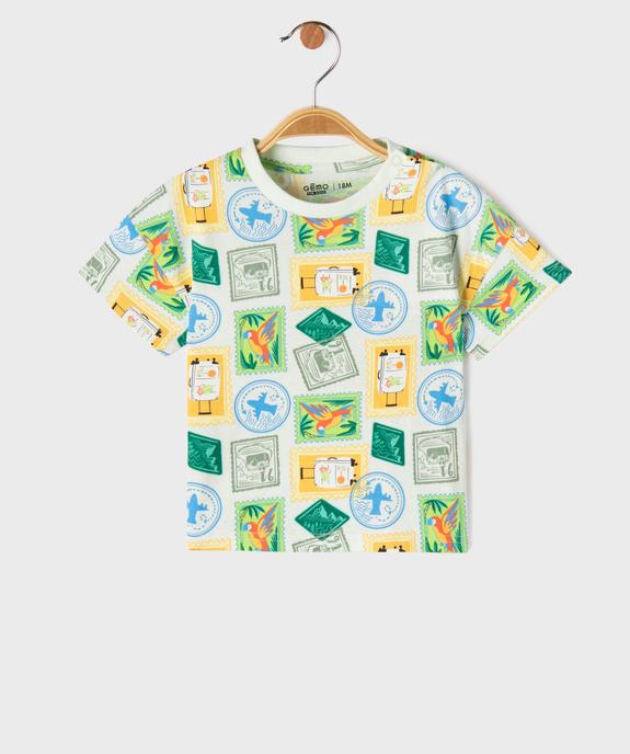 Tee-shirt manches courtes imprimé bébé garçon vue1 - GEMO 4G BEBE - GEMO