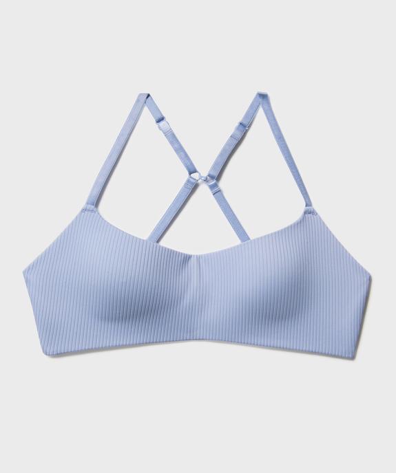 Soutien-gorge à bonnets moulés en maille côtelée fille vue1 - GEMO 4G FILLE - GEMO