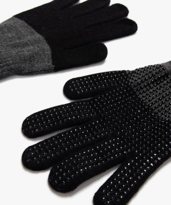 Gants garçon bicolores avec picots antidérapants vue2 - GEMO (JUNIOR) - GEMO