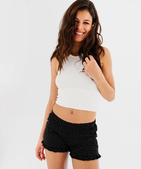 Short de pyjama avec finitions froncées femme vue5 - GEMO 4G FEMME - GEMO