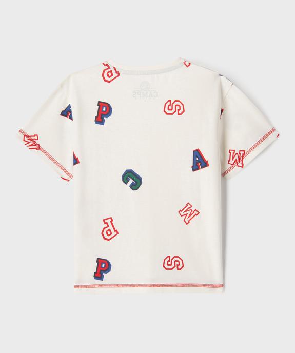 Tee-shirt manches courtes imprimé garçon - Camps United vue3 - CAMPS GEMO FOR GOOD - GEMO