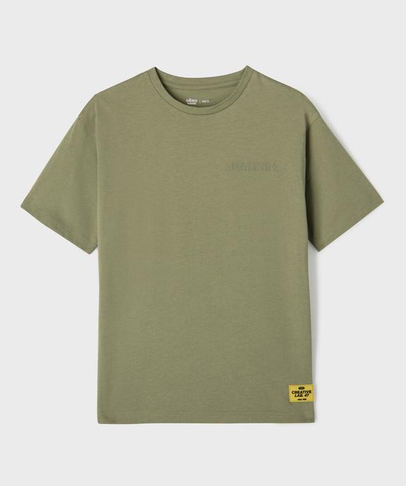 Tee-shirt manches courtes oversize avec inscription poitrine garçon vue2 - GEMO 4G GARCON - GEMO