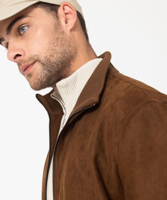 Blouson suédine à col montant homme vue5 - GEMO (HOMME) - GEMO