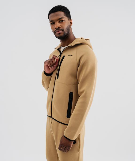 Sweat zippé à capuche spécial sport homme vue1 - GEMO (HOMME) - GEMO