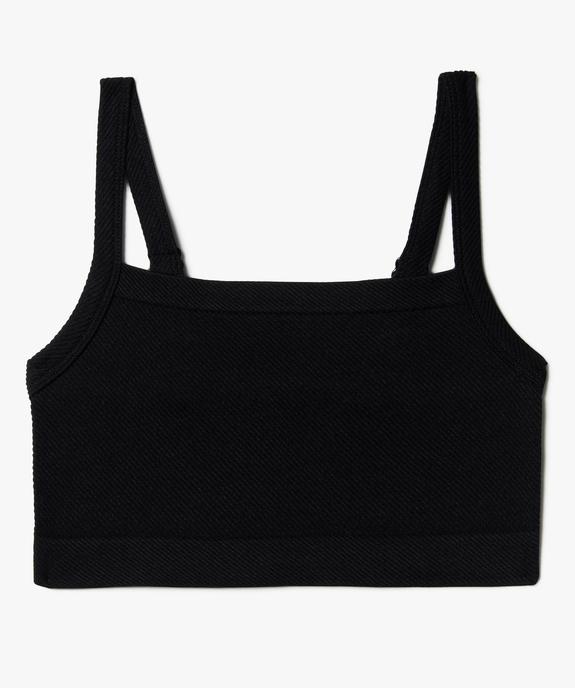 Brassière à col carré et bretelles ajustables fille vue1 - GEMO (JUNIOR) - GEMO