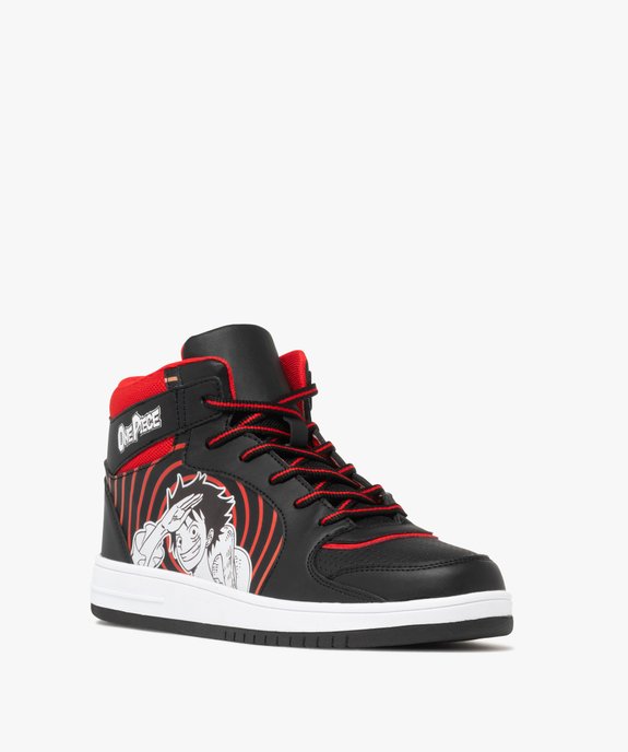 Baskets homme mid-cut à zip et à lacets Luffy - One Piece vue3 - ONE PIECE - GEMO