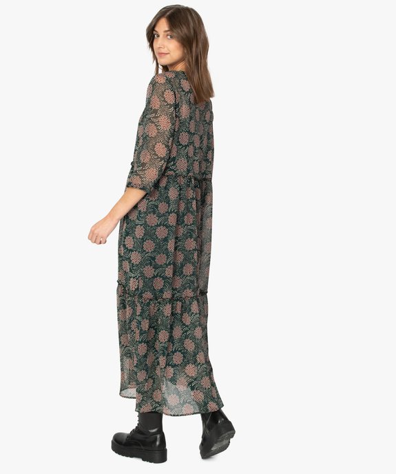 Robe femme à imprimé fleuri longueur cheville vue3 - GEMO(FEMME PAP) - GEMO