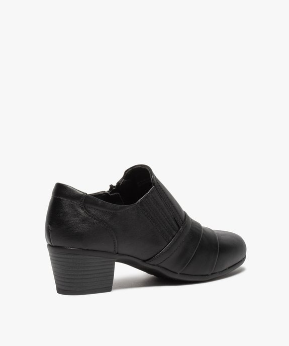 Escarpins femme confort unis avec dessus plissé vue4 - GEMO (CONFORT) - GEMO