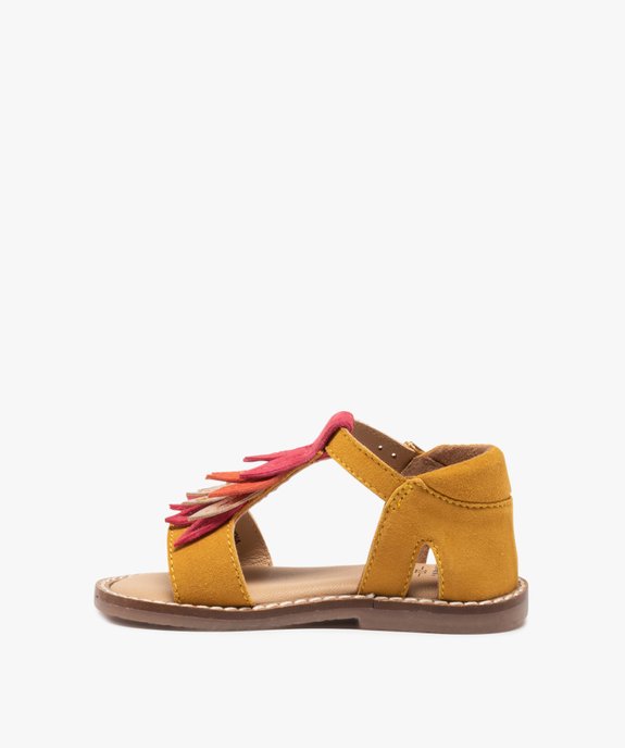 Sandales bébé fille dessus cuir à franges colorées - NA! - NA! Sandales bébé fille dessus cuir à franges colorées - NA! vue3 - NA! - GEMO