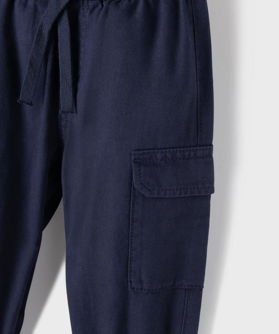 Pantalon cargo en coton et Lyocell bébé garçon vue2 - GEMO 4G BEBE - GEMO