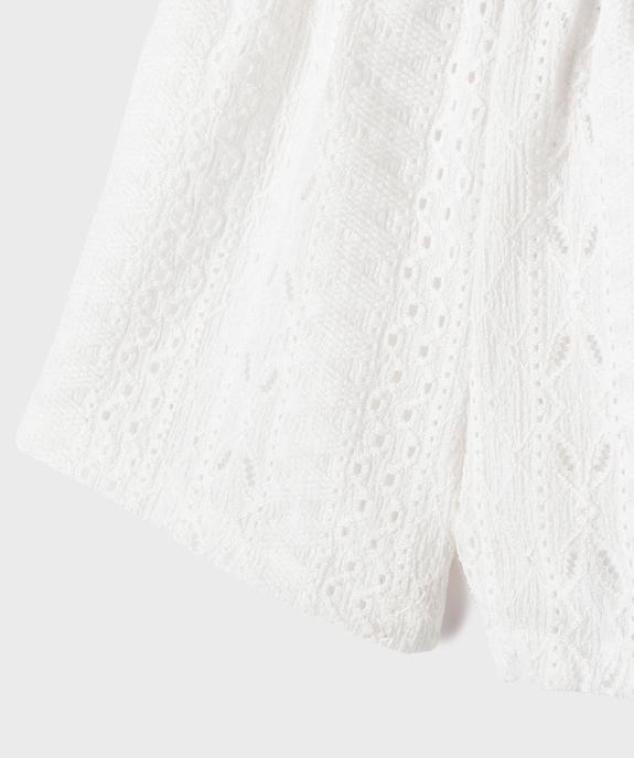 Short en maille ajourée avec taille élastique bébé fille vue2 - GEMO(BEBE DEBT) - GEMO