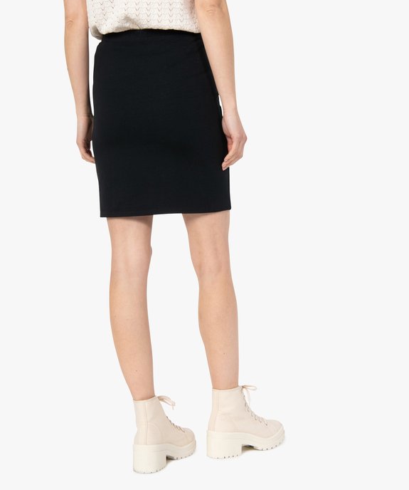 Jupe femme courte en jersey forme tube vue3 - GEMO(FEMME PAP) - GEMO