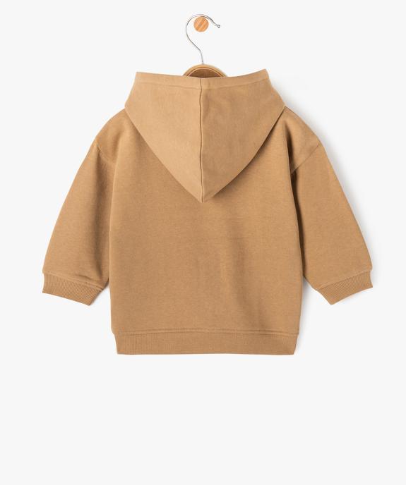 Sweat zippé molletonné à capuche bébé garçon vue4 - GEMO(BEBE DEBT) - GEMO