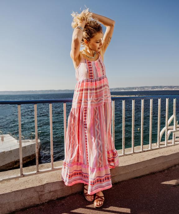 Robe longue et ample à fines bretelles femme vue1 - GEMO(FEMME PAP) - GEMO