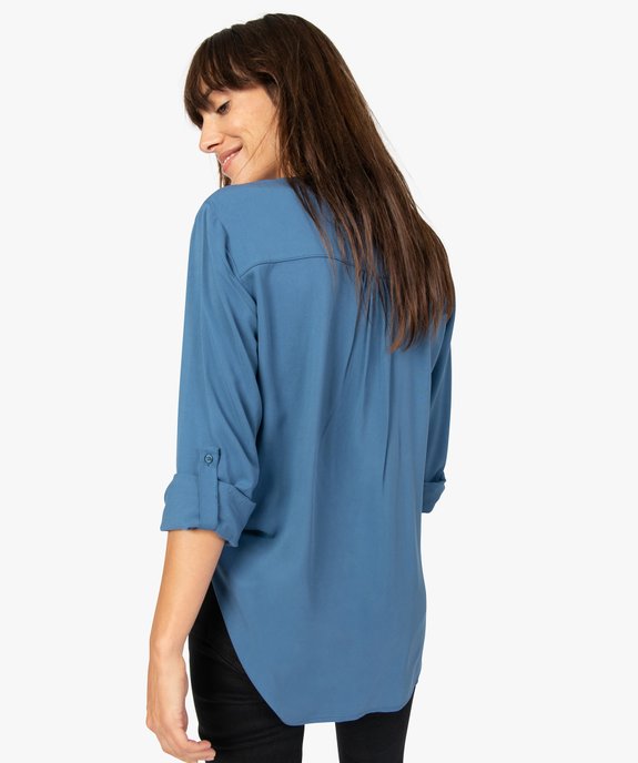 Blouse femme boutonnée sur l'avant avec poches poitrine vue3 - GEMO(FEMME PAP) - GEMO