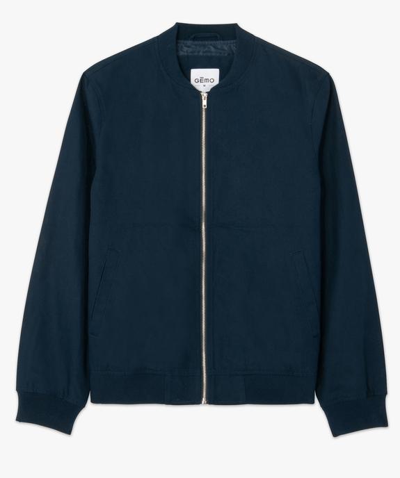 Blouson homme en coton avec fermeture zippée vue4 - GEMO (HOMME) - GEMO