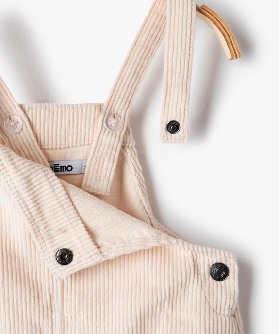 Robe bébé fille forme salopette en velours côtelé vue3 - GEMO(BEBE DEBT) - GEMO