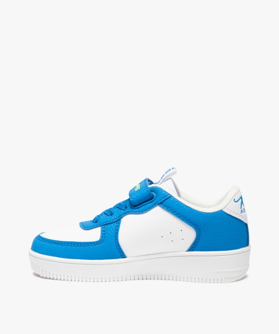 Baskets garçon bicolores à lacets et scratch – Airness vue3 - AIRNESS - GEMO