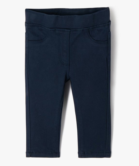 Pantalon bébé fille slim uni à taille élastiquée  vue1 - GEMO 4G BEBE - GEMO