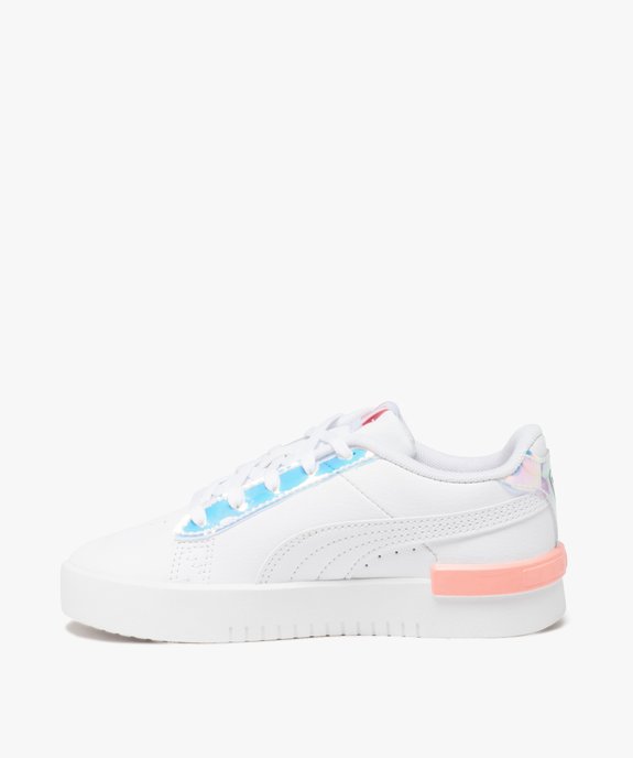 Baskets filles dessus en cuir uni avec détails brillants irisés - Puma vue3 - PUMA - GEMO