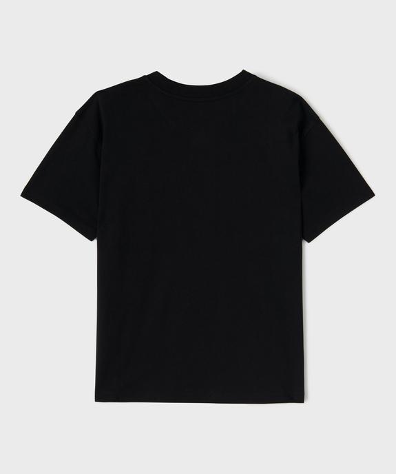 Tee-shirt manches courtes en jersey de coton imprimé à col V garçon vue3 - GEMO 4G GARCON - GEMO