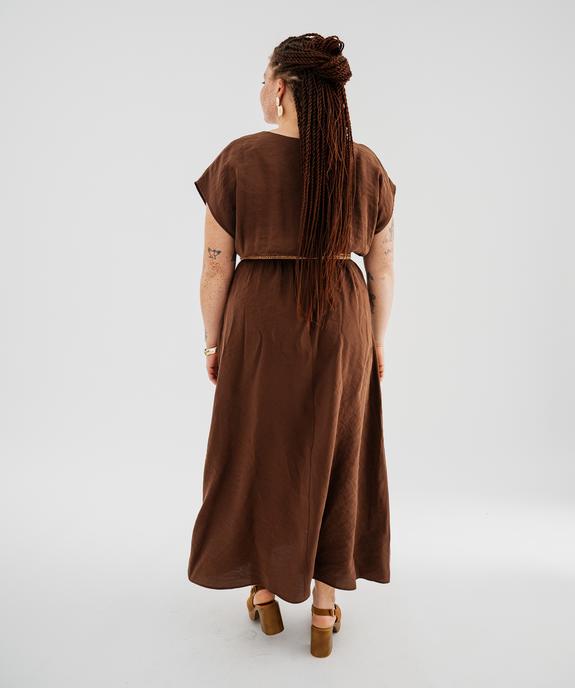 Robe longue sans manches légère et fluide femme grande taille vue3 - GEMO 4G GT - GEMO