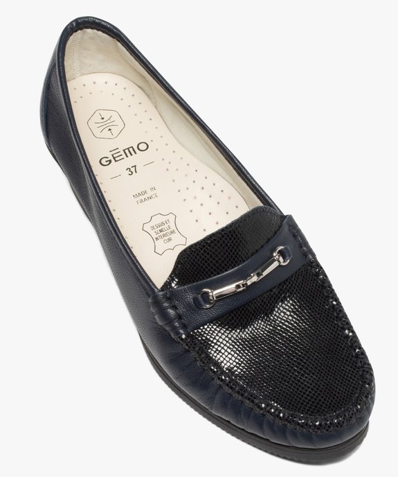 Mocassins femme confort dessus cuir verni vue5 - GEMO (CONFORT) - GEMO